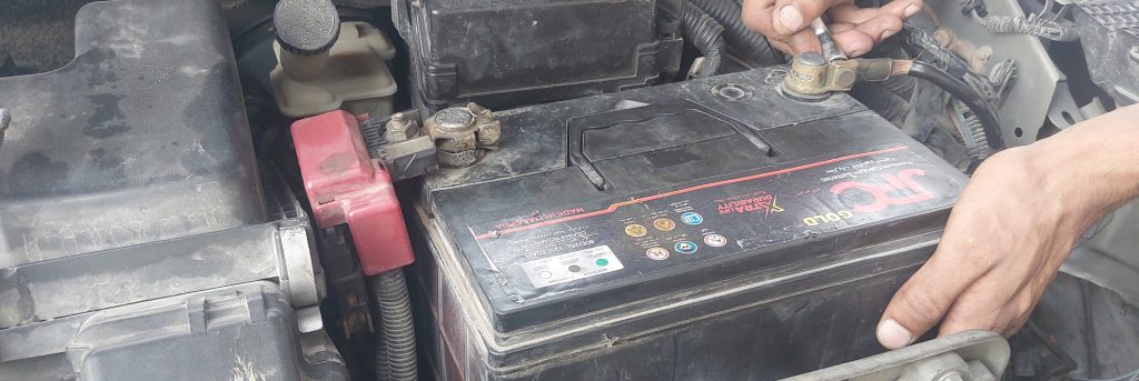 On-site car battery replacement service in MBZ City by Desert Auto Expert